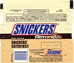 2007 Snickers Almond Candy Wrapper