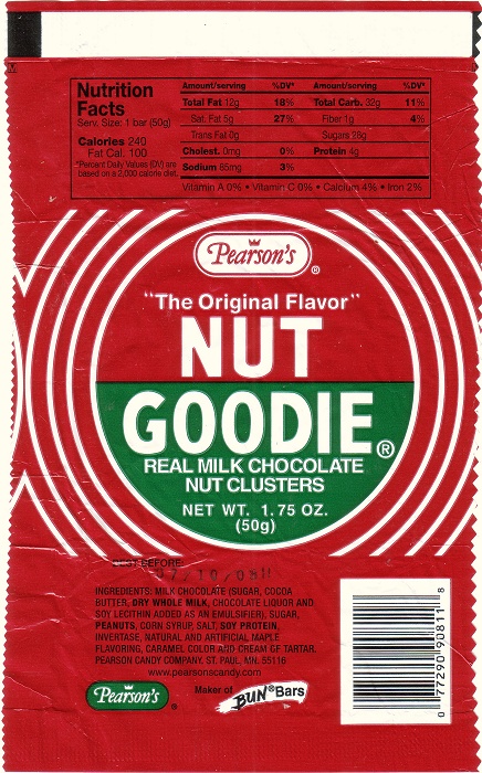 2007 Nut Goodie Candy Wrapper