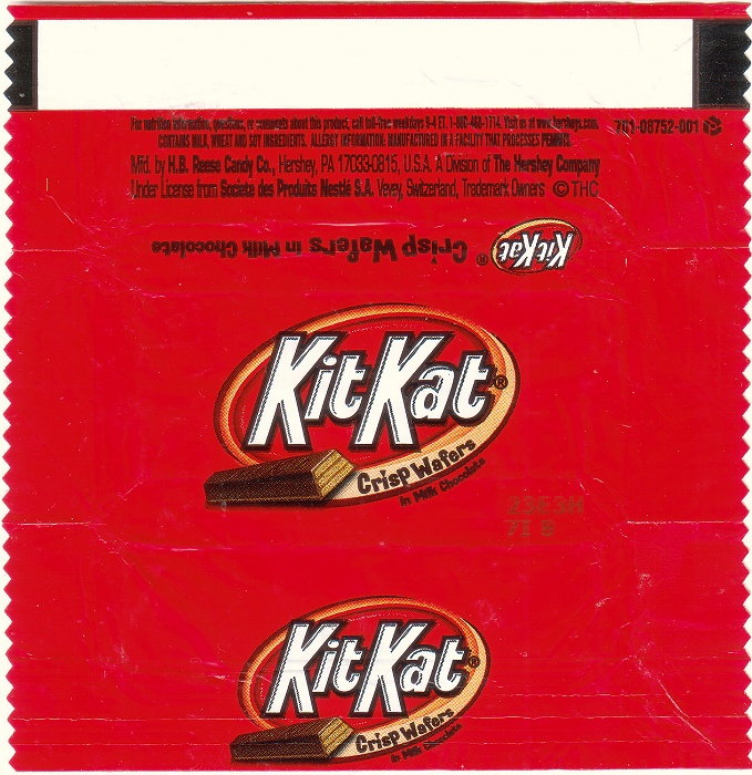 2006 Kit Kat Candy Wrapper