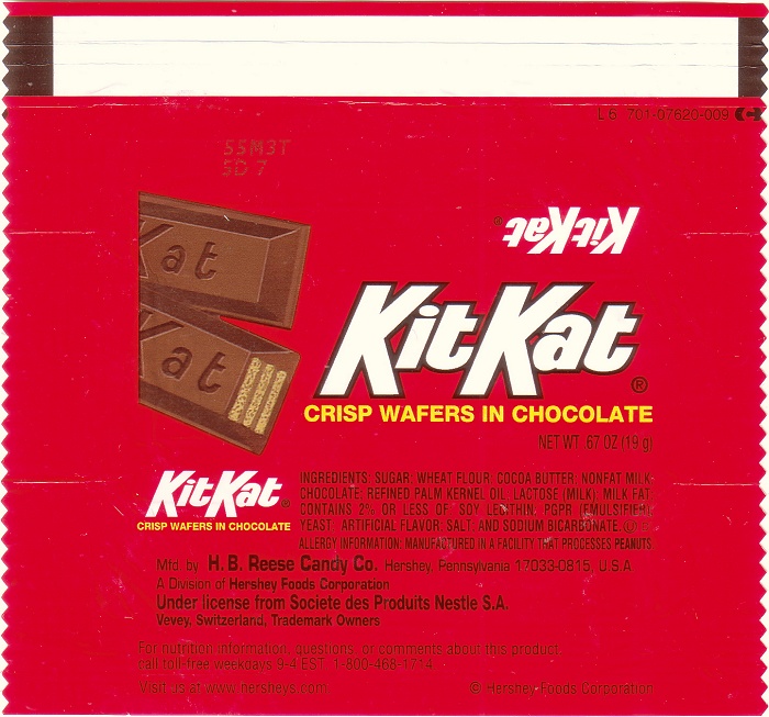2004 Kit Kat Candy Wrapper