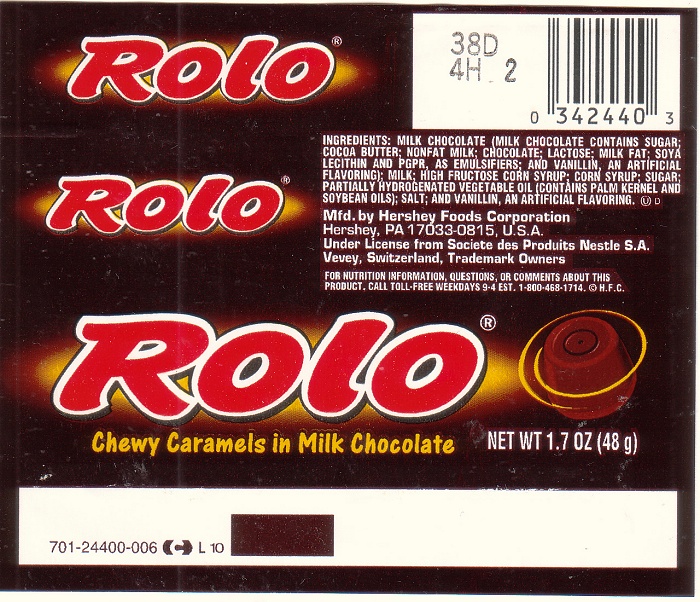 2003 Rolo Candy Wrapper