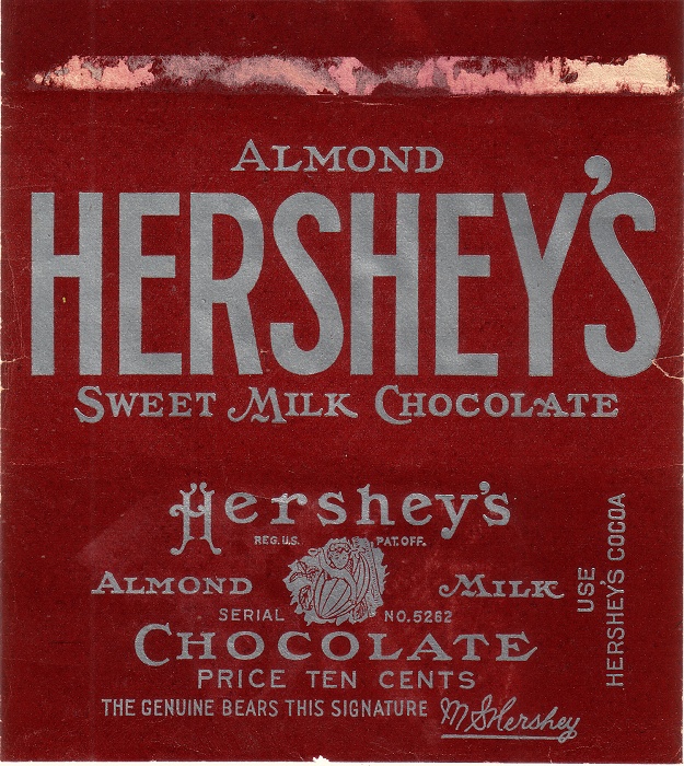 1920s Almond Hersheys Candy Wrapper