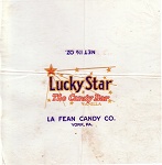 1950s Lucky Star Candy Wrapper