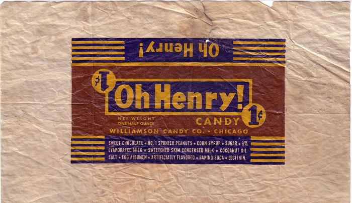 1920s Oh Henry Candy Wrapper