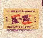 1940s A to Z Candy Wrapper