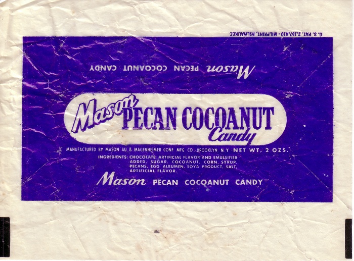 1950s Pecan Cocoanut Candy Wrapper