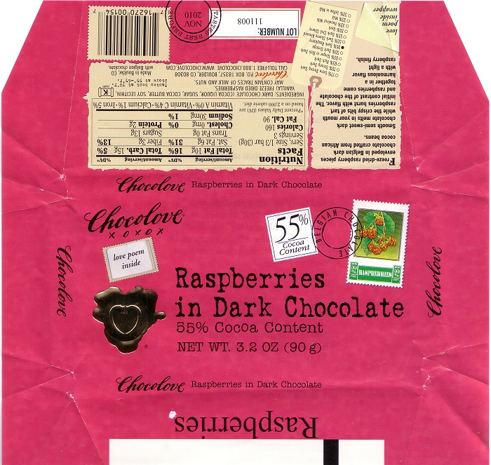 2009 Chocolove Candy Wrapper