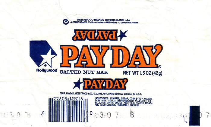 1970s PayDay Candy Wrapper