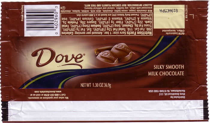 2008 Dove Candy Wrapper