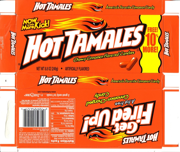 2006 Hot Tamales Candy Wrapper