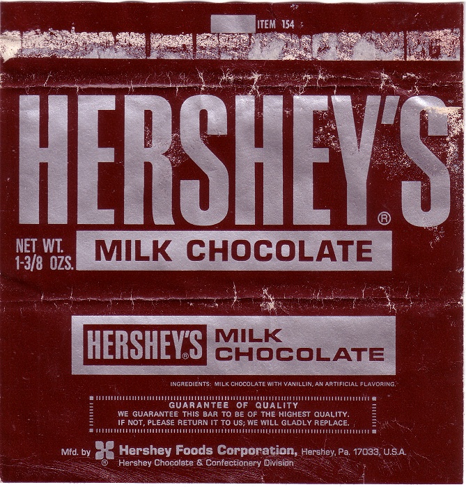 1960s Hershey Candy Wrapper