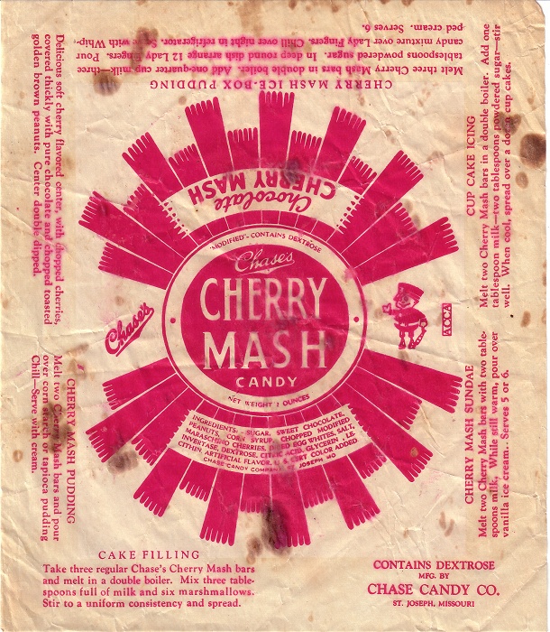 1950s Cherry Mash Candy Wrapper