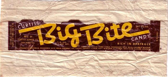 1960s Big Bite Candy Wrapper