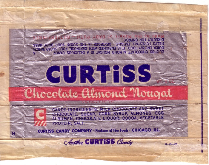 1960s Curtiss Candy Wrapper