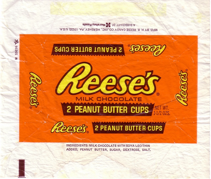 1980s Reeses Candy Wrapper