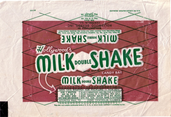 1940s Milk Shake Candy Wrapper