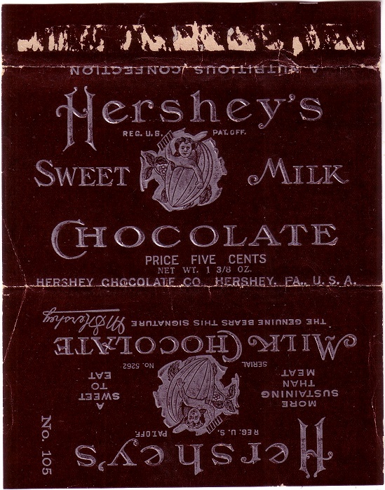 1910 Hershey Candy Wrapper