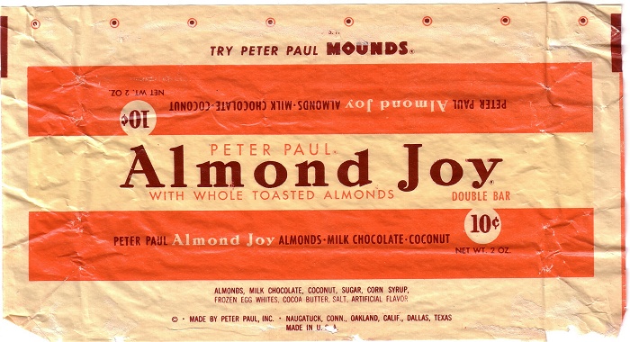 1940s Almond Joy Candy Wrapper