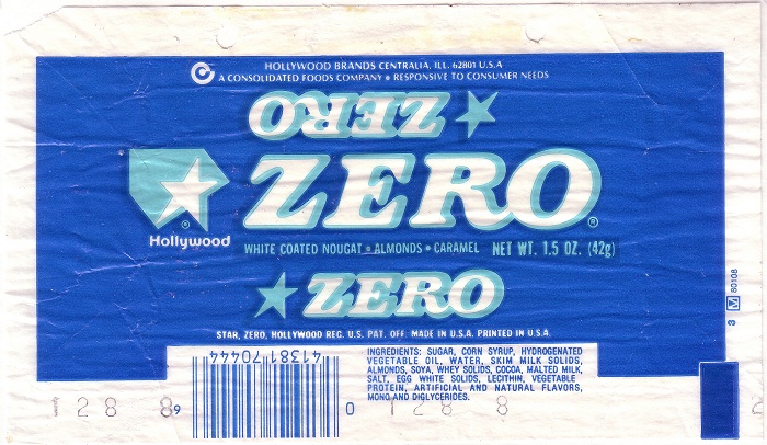 1979 Zero Candy Wrapper