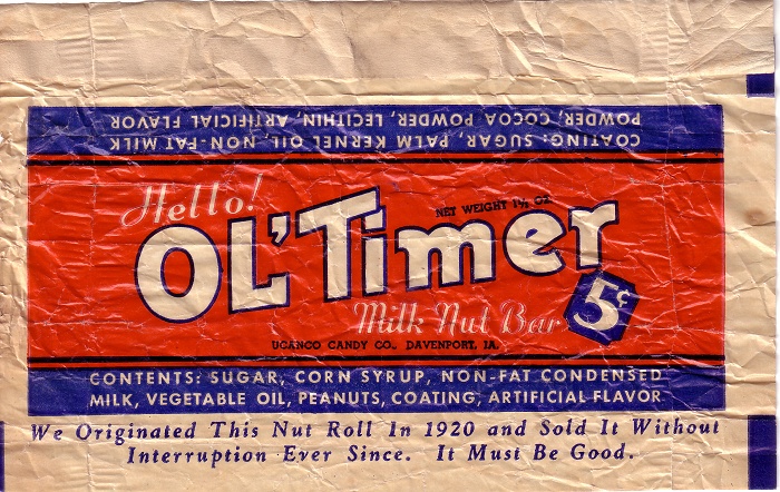 1940s OL Timer Candy Wrapper