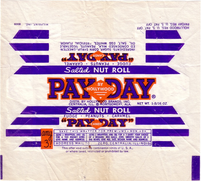 1950s PayDay Candy Wrapper