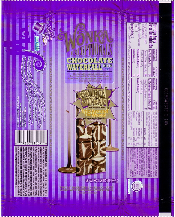 2010 Wonka Exceptionals Candy Wrapper