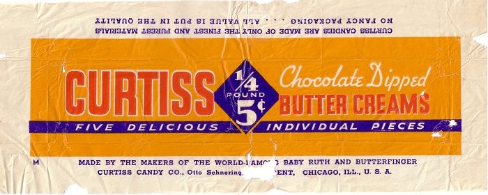 1940s Butter Creams Candy Wrapper