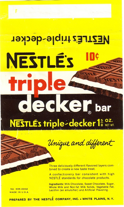 1950s Triple Decker Candy Wrapper