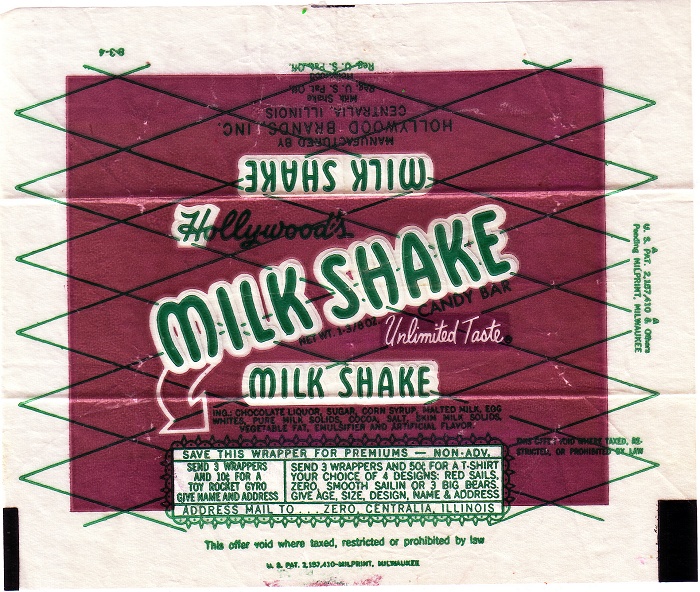 1940s Milk Shake Candy Wrapper