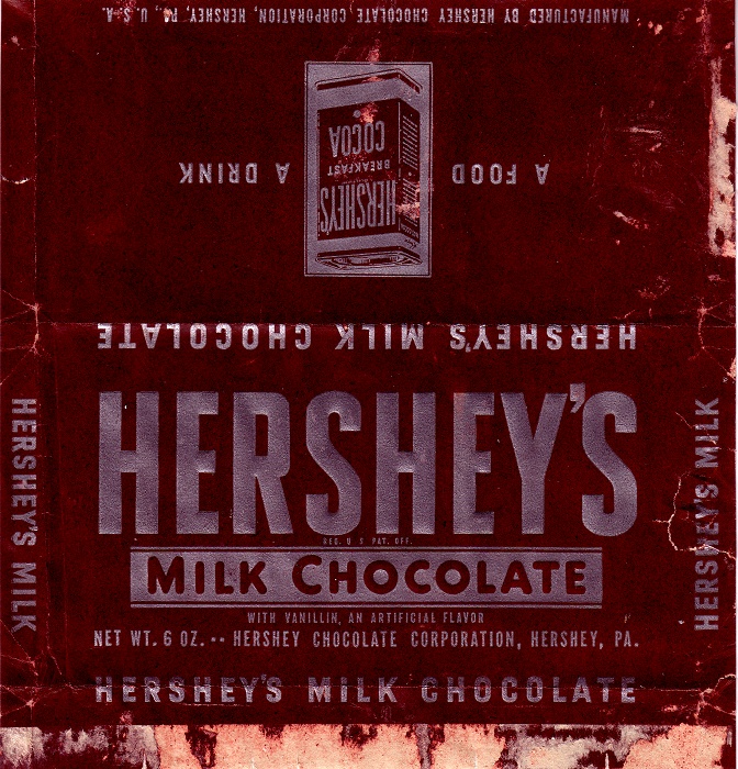 1960s Hersheys Candy Wrapper