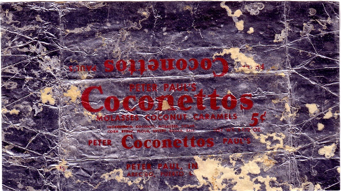 1950s Coconettos Candy Wrapper