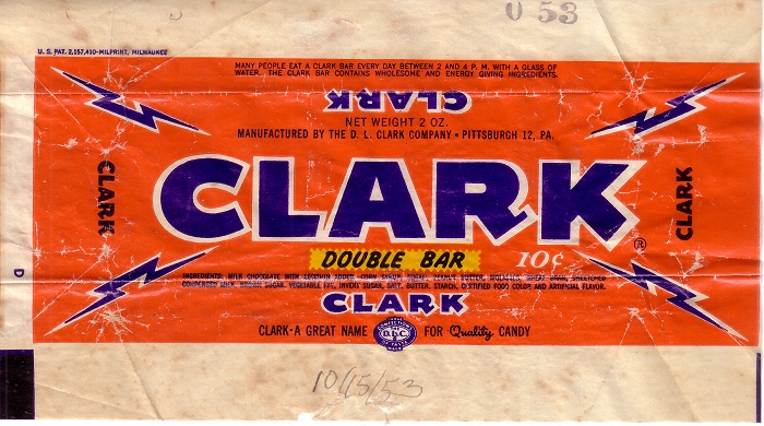 1953 Clark Candy Wrapper