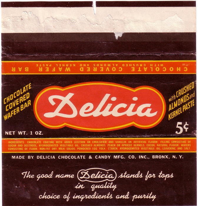 1940s Delicia Candy Wrapper