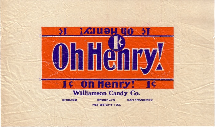 1930s Oh Henry Candy Wrapper