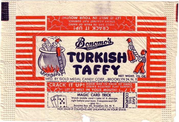 1960s Turkish Taffy Candy Wrapper