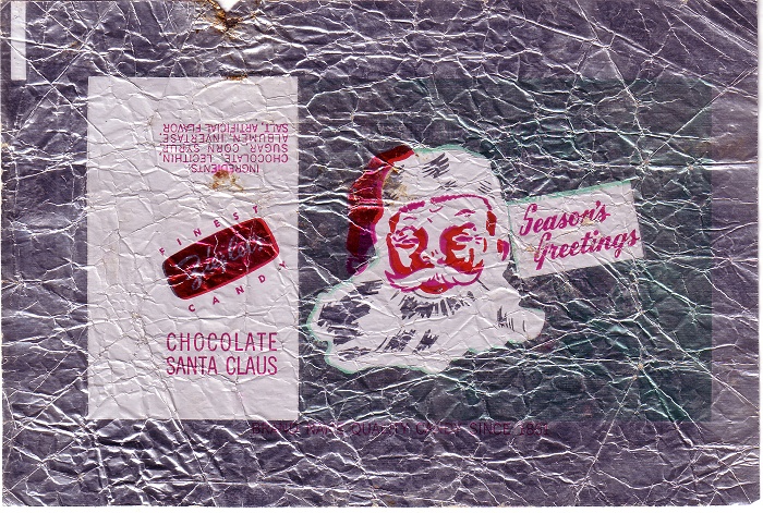 1940s Chocolate Santa Claus Candy Wrapper 1940s Chocolate Santa Claus Candy Wrapper