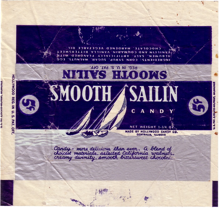 1950s Smooth Sailin Candy Wrapper