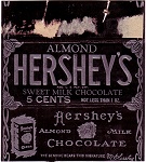 1940s Hershey Almond Candy Wrapper
