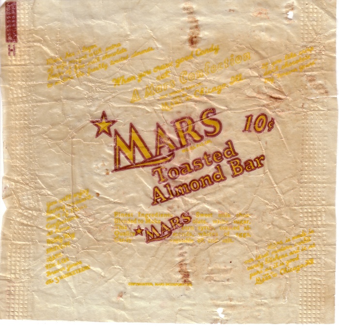 1950s Mars Candy Wrapper