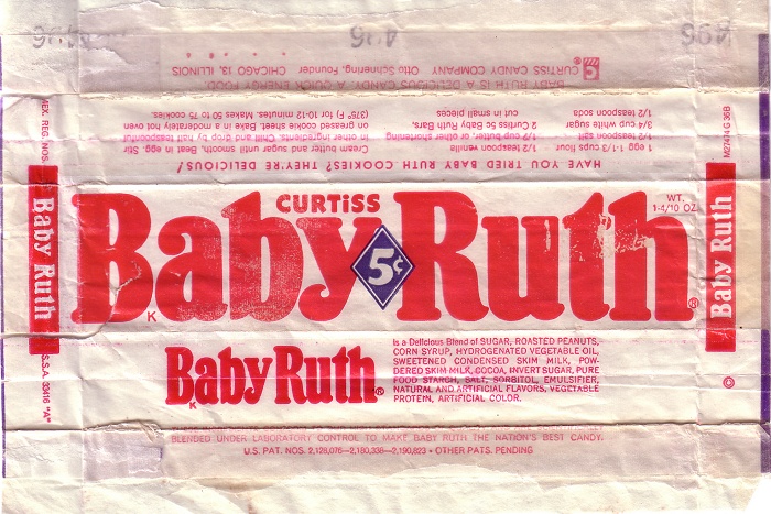 1960s Baby Ruth Candy Wrapper