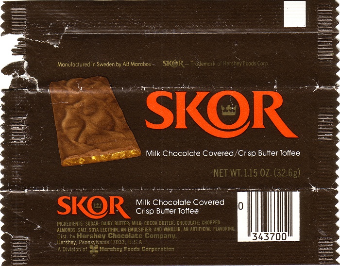 1970s Skor Candy Wrapper