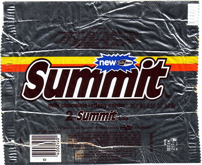 1983 Summit Candy Wrapper