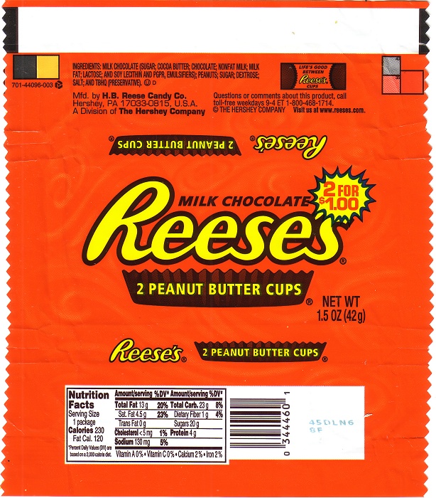 2007 Reeses Candy Wrapper