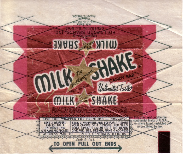1940s Milk Shake Candy Wrapper