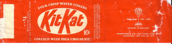 1960s Kit Kat Candy Wrapper
