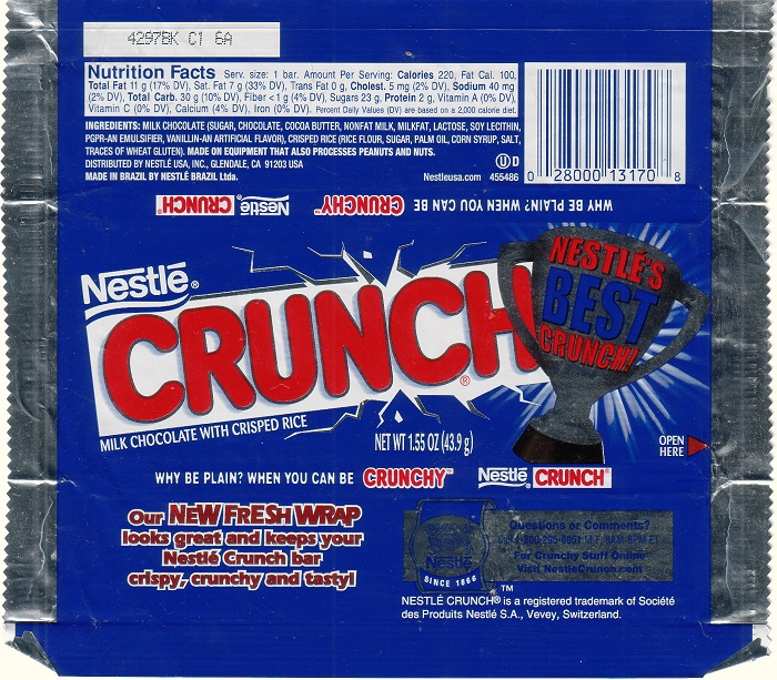 2004 Crunch Candy Wrapper