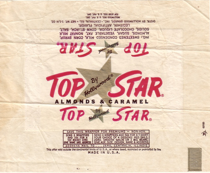 1940s Top Star Candy Wrapper