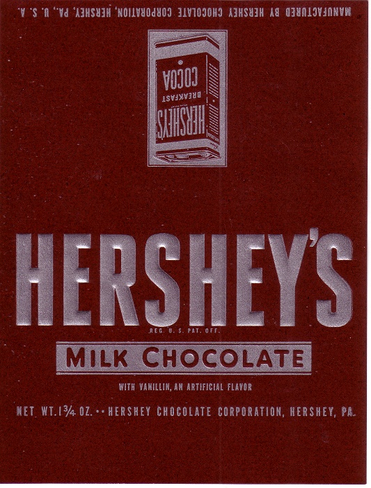 1960s Hershey Candy Wrapper