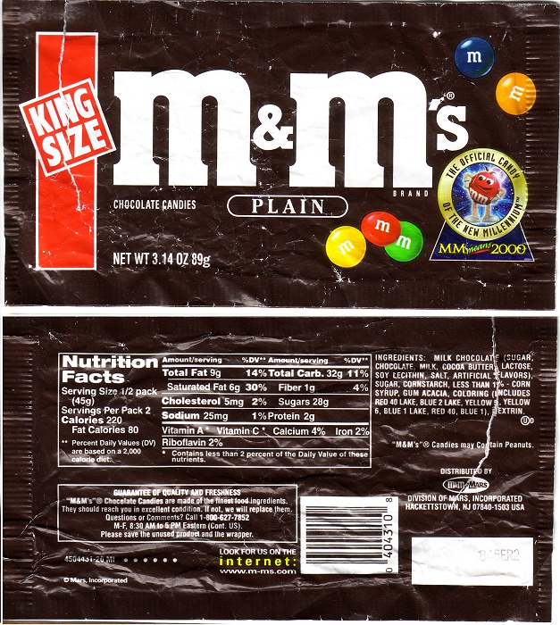 1998 M&M – Candy Wrapper Archive