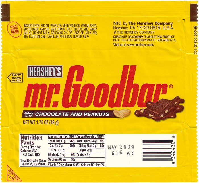 2008 Mr Goodbar Candy Wrapper